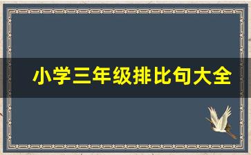 小学三年级排比句大全 优美摘抄